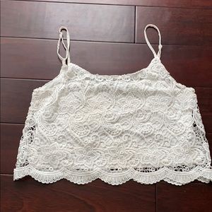 H&M White crochet top